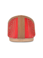 Thumbnail for Desi Colour Women Indian Ethnic Footwear-Sleek Pearl-Red - Distacart