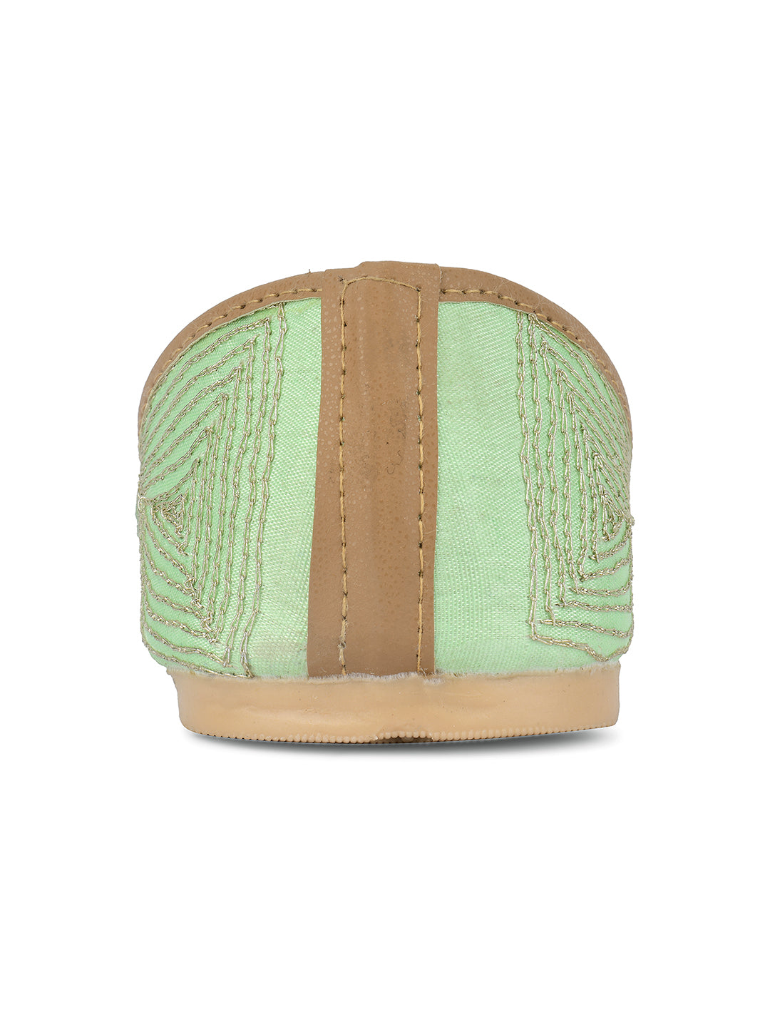 Desi Colour Women Indian Ethnic Footwear-Sleek Pearl-Green - Distacart