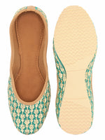 Thumbnail for Desi Colour Women Indian Ethnic Footwear-Green Thread - Distacart