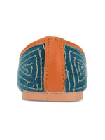 Thumbnail for Desi Colour Women Indian Ethnic Footwear-Velvet Teal - Distacart