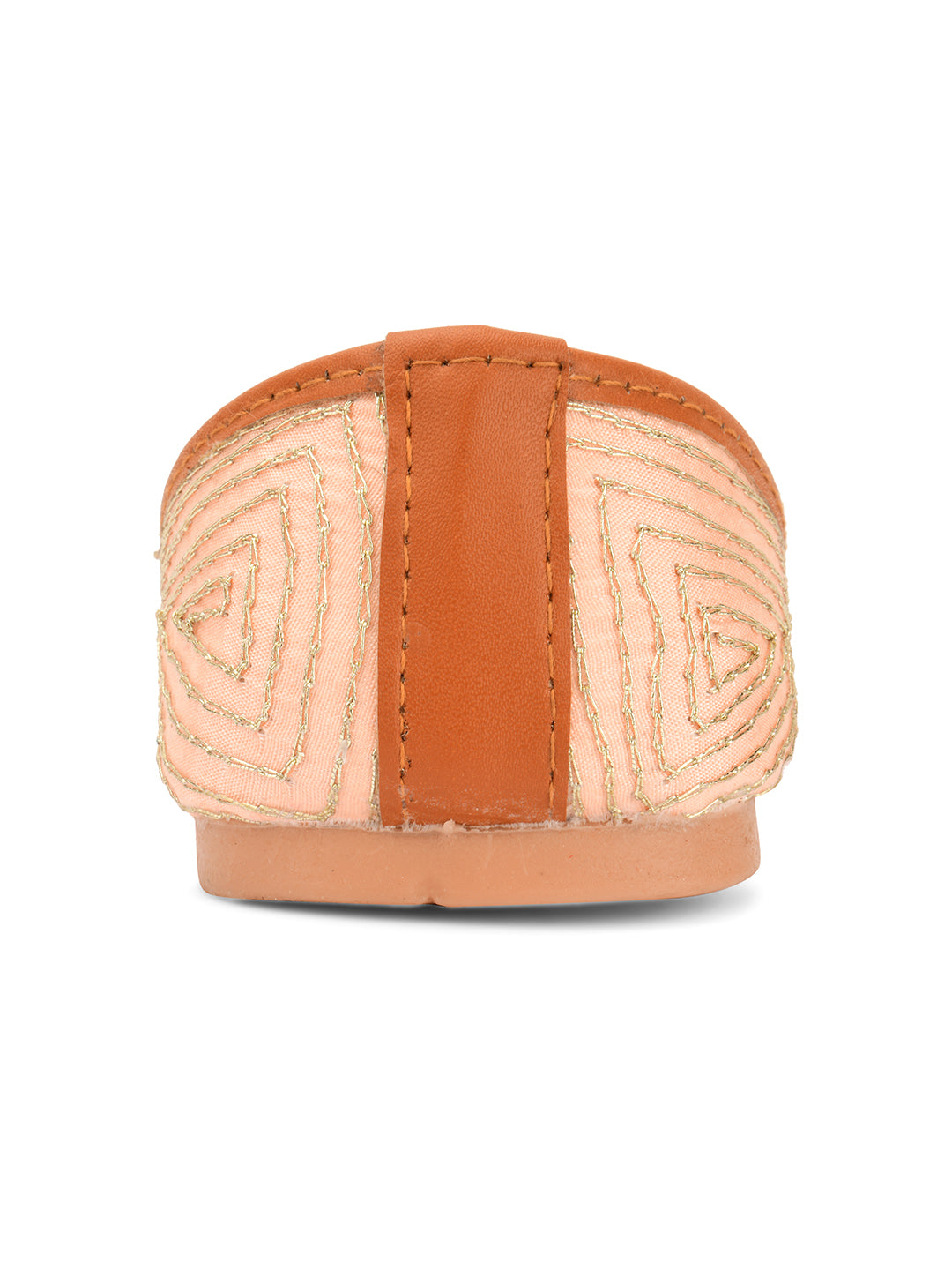 Desi Colour Women Indian Ethnic Footwear-Peach Pink Pearl Work - Distacart