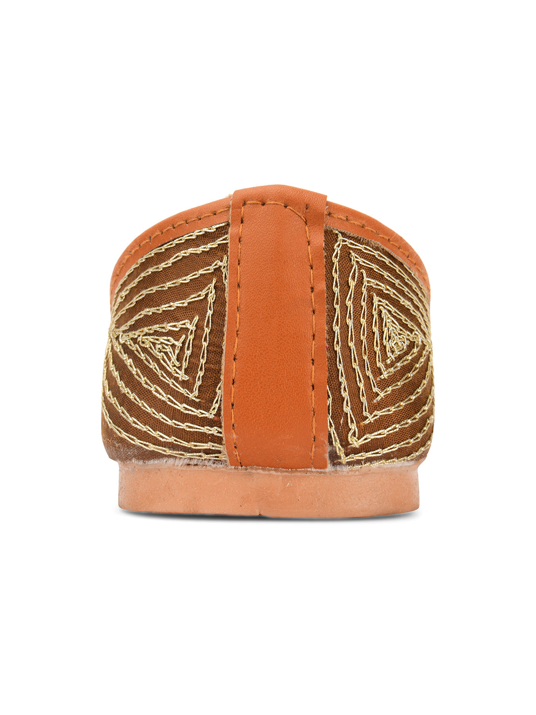 Desi Colour Women Indian Ethnic Footwear-Copper Dabka - Distacart