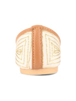 Thumbnail for Desi Colour Women Indian Ethnic Footwear-White Dabka - Distacart