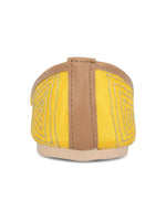 Thumbnail for Desi Colour Women Indian Ethnic Footwear-Mirror Art- Yellow - Distacart