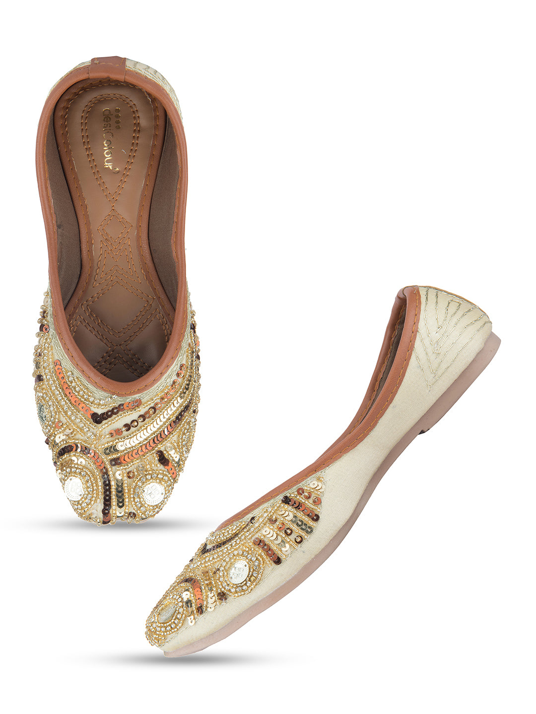 Desi Colour Women Indian Ethnic Footwear-Heavy Emb -2 - Distacart