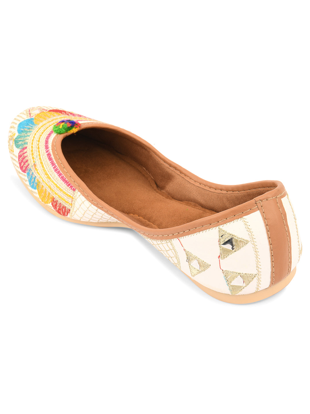 Desi Colour Women Indian Ethnic Footwear-Multi Flower - Distacart