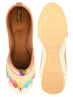 Thumbnail for Desi Colour Women Indian Ethnic Footwear-Multi Flower - Distacart
