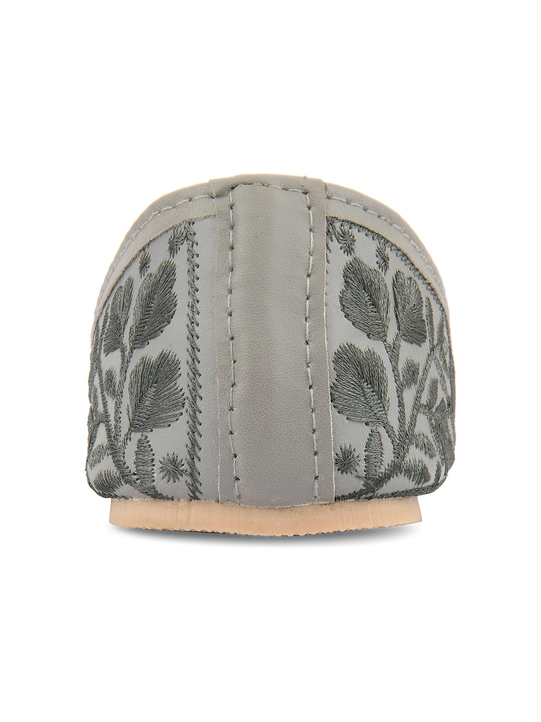 Desi Colour Women Indian Ethnic Footwear-Grey Heavy Work-LR - Distacart
