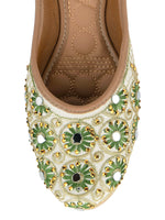 Thumbnail for Desi Colour Women Indian Ethnic Footwear-Mini Dabka-Mirror Jarkan 4 - Distacart
