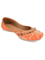 Thumbnail for Desi Colour Women Indian Ethnic Footwear-Orange Copper Drop - Distacart