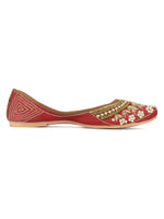 Thumbnail for Desi Colour Women Indian Ethnic Footwear-Party Collection - Red - Distacart