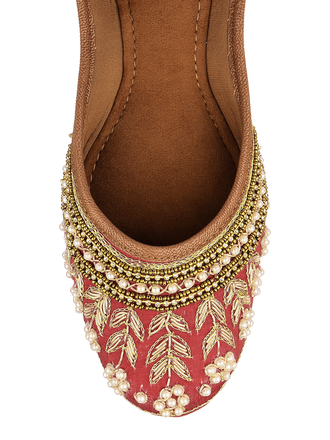 Desi Colour Women Indian Ethnic Footwear-Party Collection - Red - Distacart