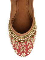 Thumbnail for Desi Colour Women Indian Ethnic Footwear-Party Collection - Red - Distacart