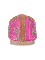 Thumbnail for Desi Colour Women Indian Ethnic Footwear-Pink Pearl