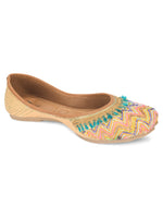 Thumbnail for Desi Colour Women Indian Ethnic Footwear-Multi Zigzag