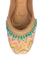 Thumbnail for Desi Colour Women Indian Ethnic Footwear-Multi Zigzag