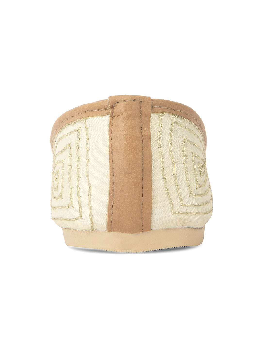 Desi Colour Women Indian Ethnic Footwear-Off White V Pearl - Distacart