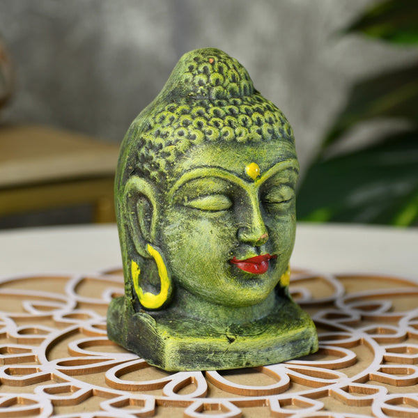 Sowpeace Premium Terracotta Meditating Buddha Head Tabletop