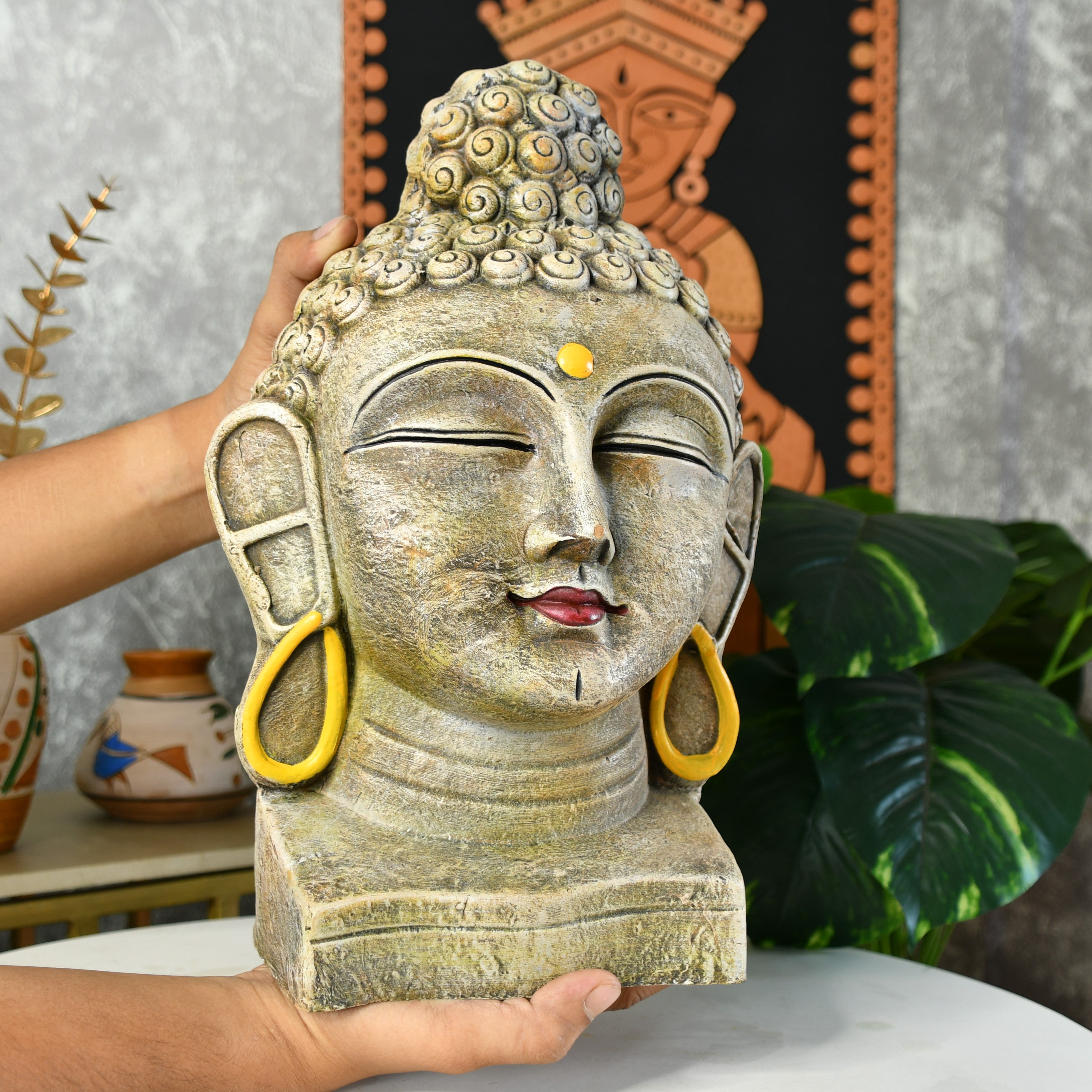 Sowpeace Terracotta Buddha's Serene Reflection