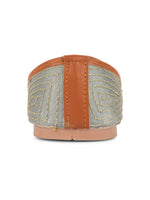 Thumbnail for Desi Colour Women Indian Ethnic Footwear-Party Wear Grey Multi Pearl - Distacart