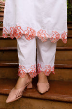 Thumbnail for Pomcha Jaipur Gaurangi Ruhani White Embroidery Suit Set