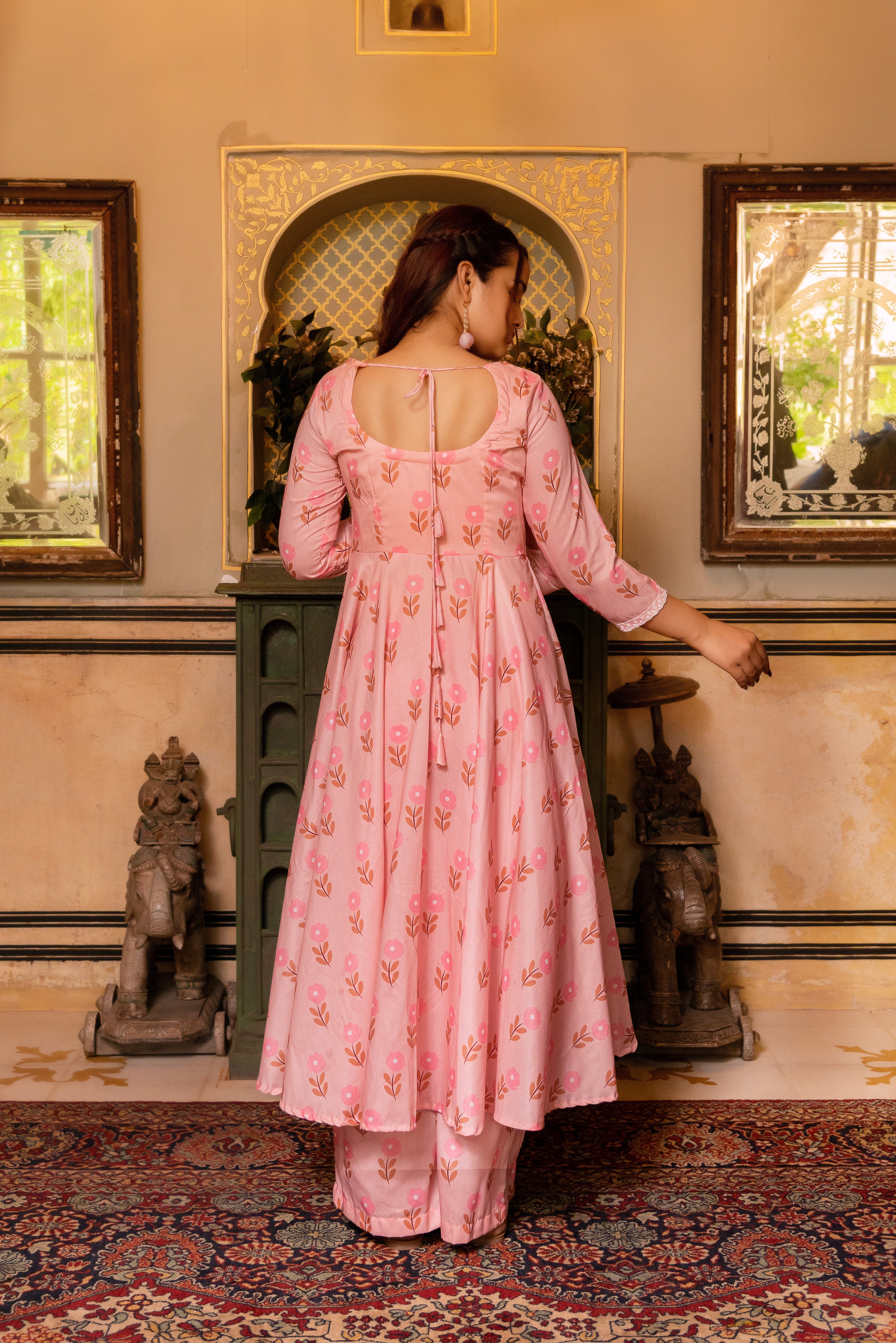Pomcha Jaipur Gaurangi Rutvi Muslin Printed Anarkali Set