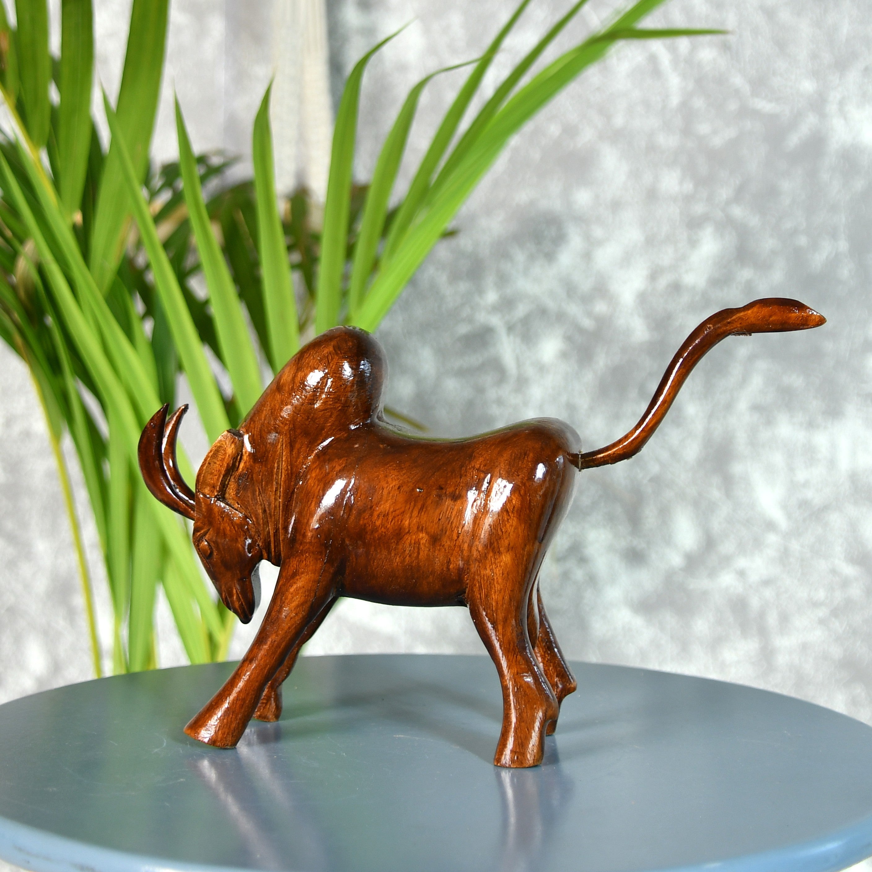 Sowpeace Handcarved wooden large bull