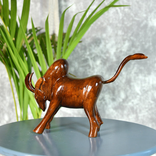Sowpeace Handcarved wooden large bull