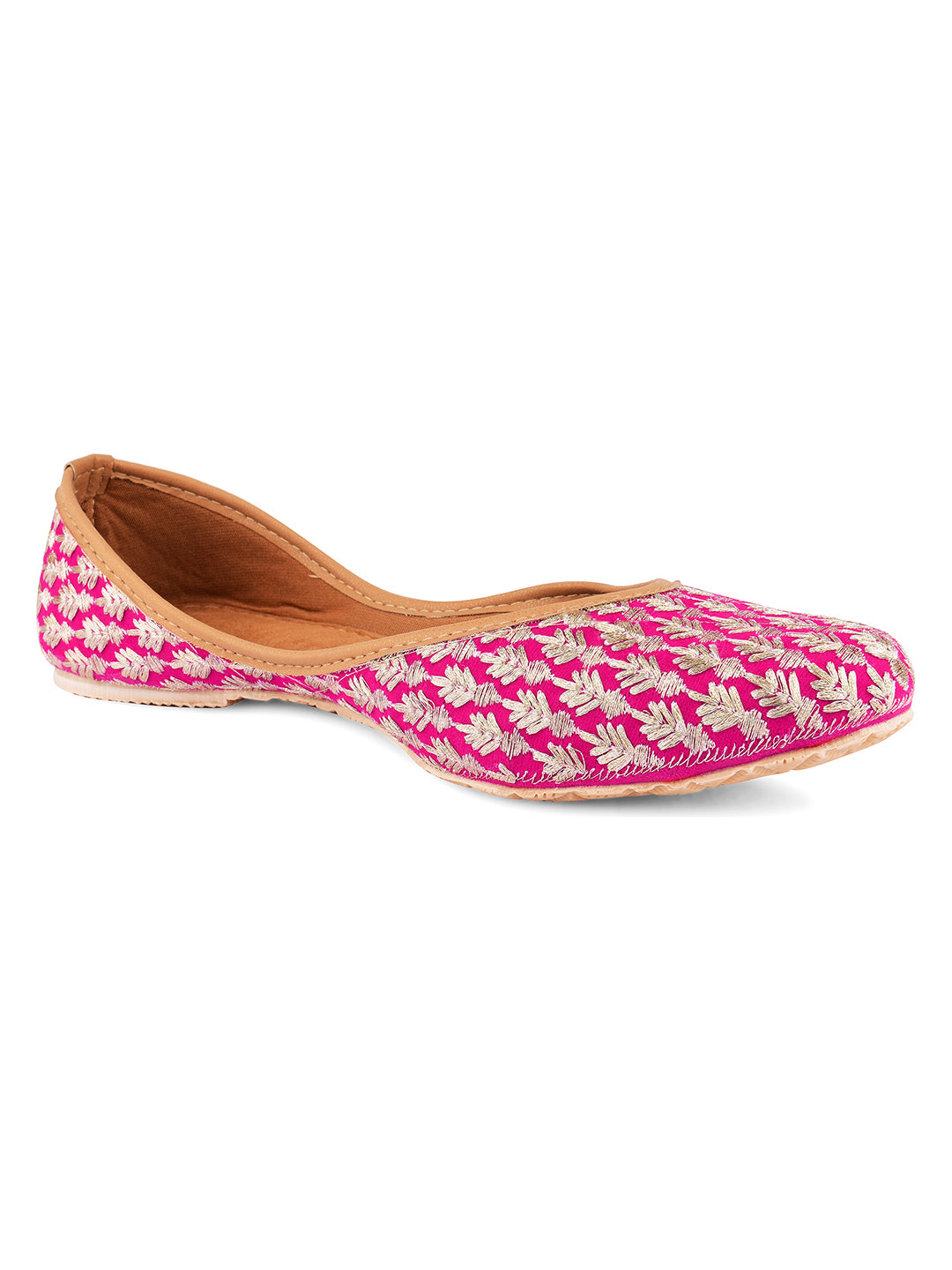 Desi Colour Women Indian Ethnic Footwear-Pinky - Distacart
