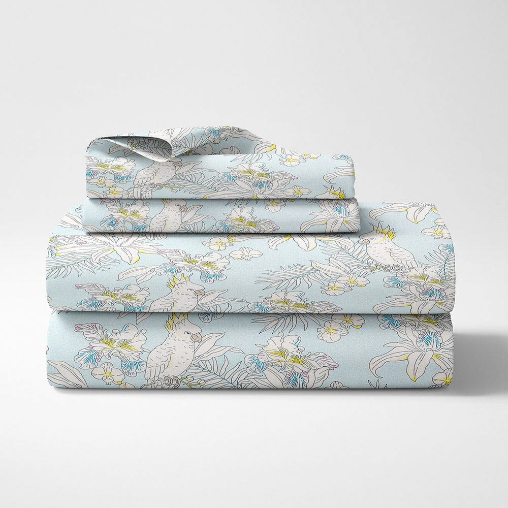 Haus & Kinder Tropical Bird, 100% Cotton Double Bedsheet, 144 TC - Dista