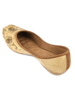 Thumbnail for Desi Colour Women Indian Ethnic Footwear-Gold Stone Dabka - Distacart