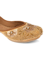 Thumbnail for Desi Colour Women Indian Ethnic Footwear-Party Collection - Gold Pearl - Distacart