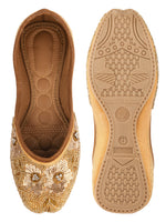 Thumbnail for Desi Colour Women Indian Ethnic Footwear-Party Collection - Gold Pearl - Distacart