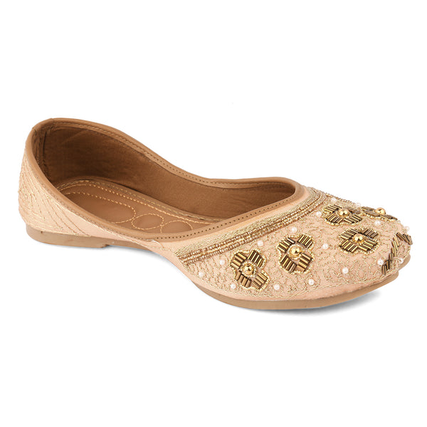 Desi Colour Women Indian Ethnic Footwear-Party Collection - Peach - Distacart