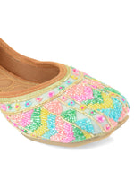 Thumbnail for Desi Colour Women Indian Ethnic Footwear-Grey Multicolour - Distacart