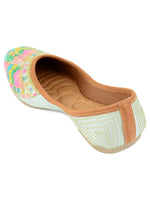 Thumbnail for Desi Colour Women Indian Ethnic Footwear-Grey Multicolour - Distacart