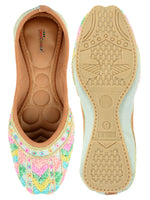 Thumbnail for Desi Colour Women Indian Ethnic Footwear-Grey Multicolour - Distacart