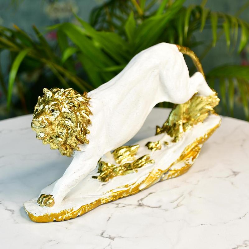 Sowpeace Resin Leaping Lion - Distacart