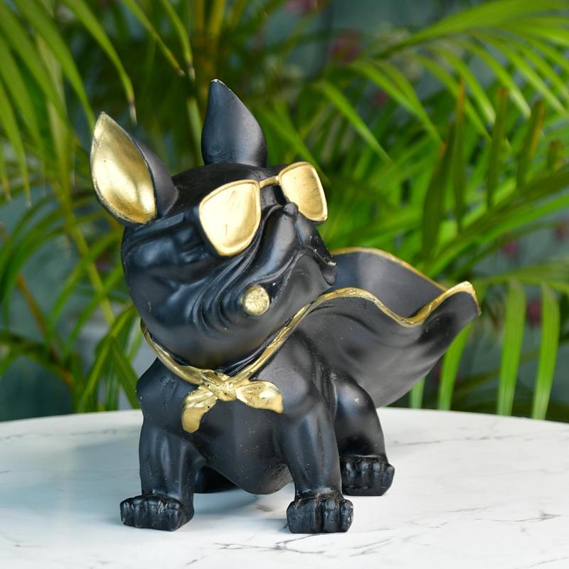 Sowpeace Resin Caped Dog Showpiece
