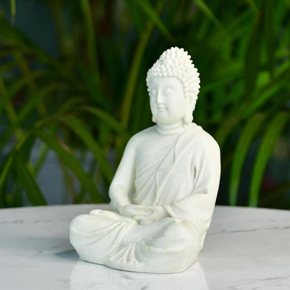 Sowpeace White Resin Buddha - Distacart
