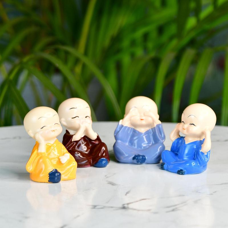 Sowpeace Resin Mini Monk Set of 4