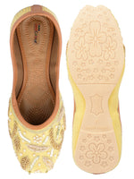 Thumbnail for Desi Colour Women Indian Ethnic Footwear-Gold Dabka-2 - Distacart