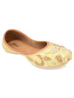Thumbnail for Desi Colour Women Indian Ethnic Footwear-Gold Dabka-2 - Distacart