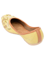 Thumbnail for Desi Colour Women Indian Ethnic Footwear-Gold Dabka-2 - Distacart
