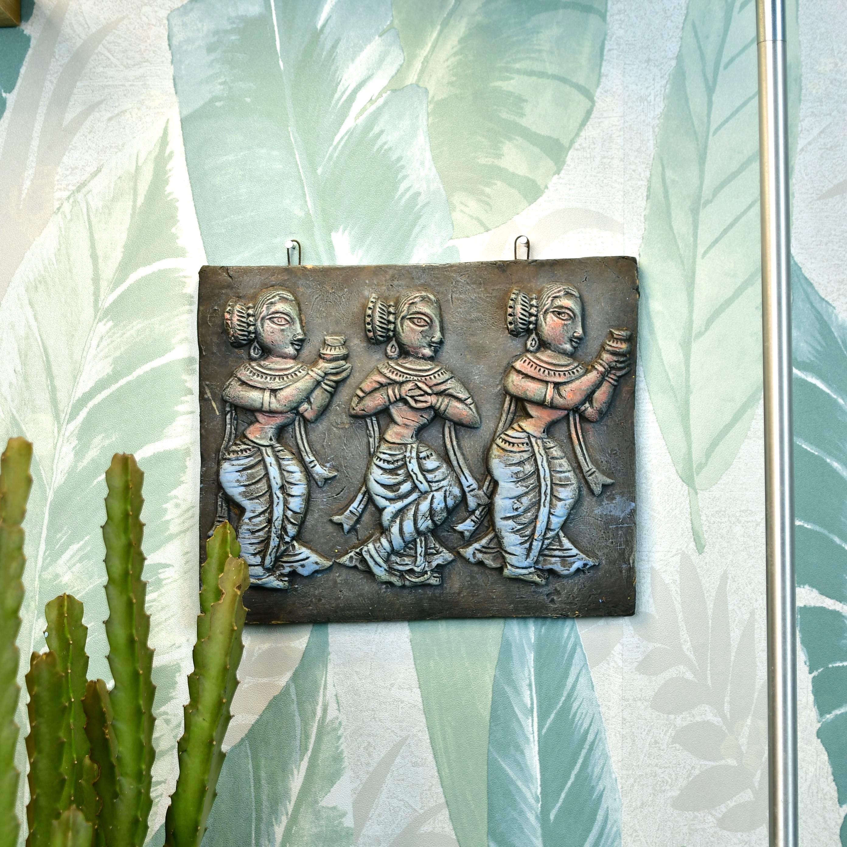 Sowpeace Premium Terracotta Abstract Three Women Wall Art