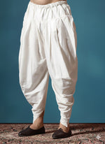 Thumbnail for Zavaya Cream Plain Cotton Dhoti - Dista