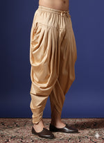 Thumbnail for Zavaya Beige Plain Cotton Dhoti - Dista