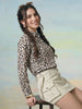 Janasya Beige Shirt Rayon Blend Top - Dista