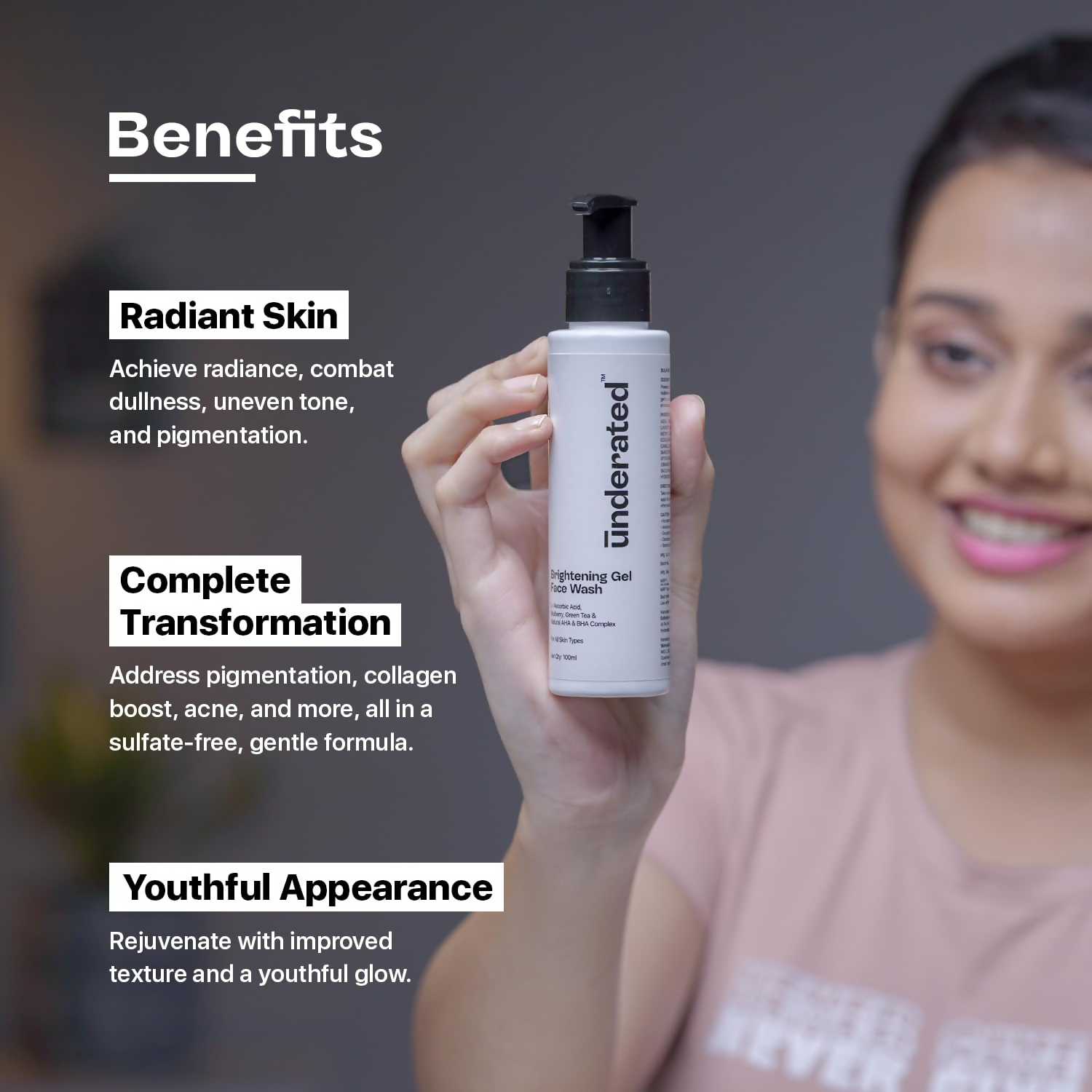 Underated Brightening Gel Face Wash - Distacart
