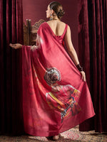 Thumbnail for NOZ2TOZ Women's Silk Blend Off White Printed Celebrity Saree With Blouse Piece - Distacart